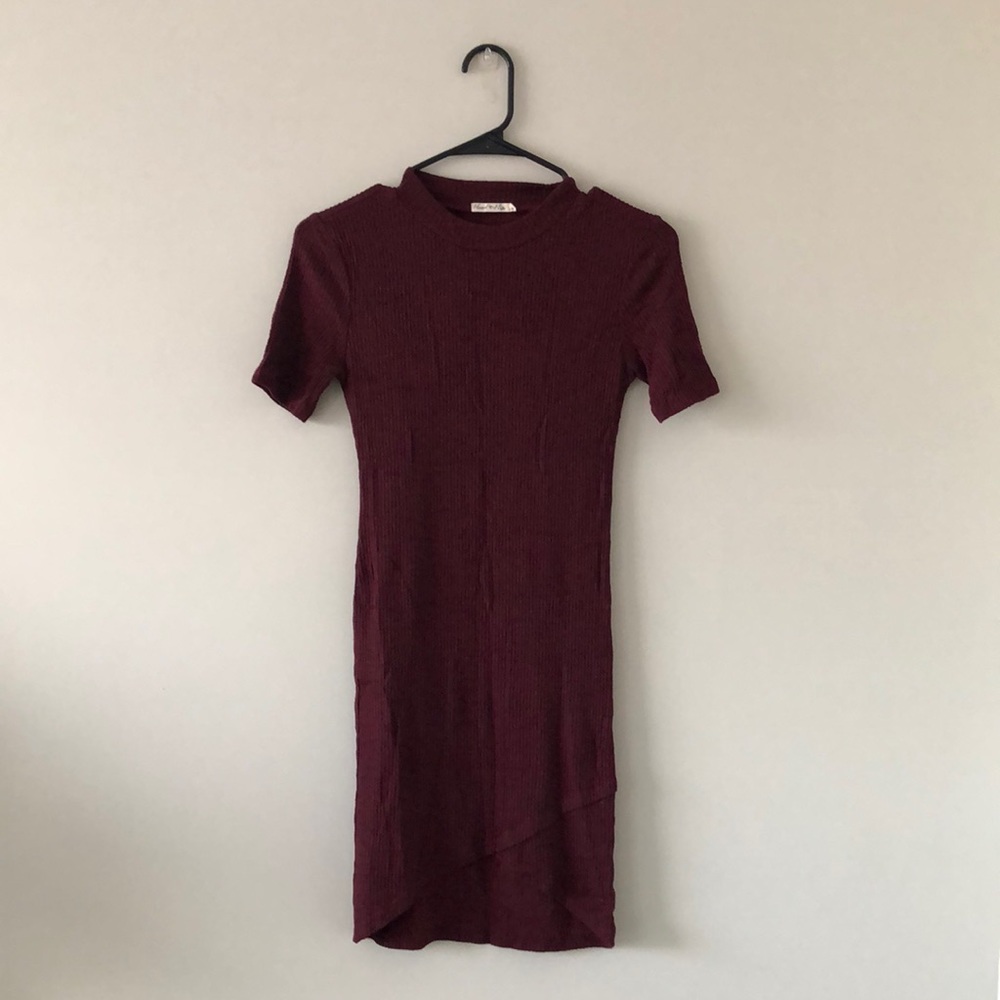 Burgundy Bodycon dress
